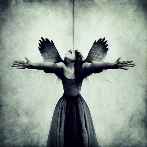 Image similar to when doves cry. big teardrops. photography by brooke shaden