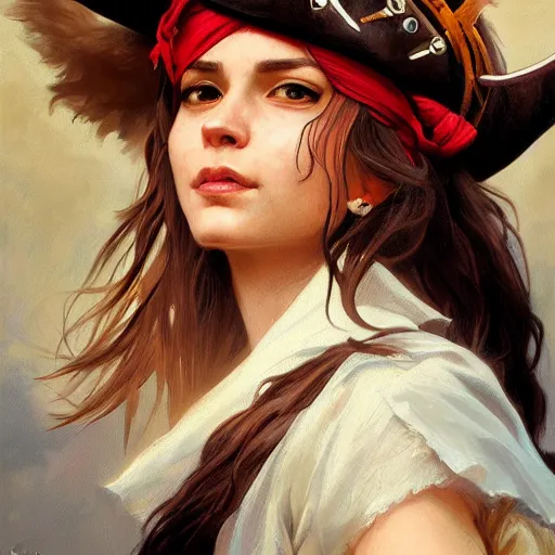 Image similar to Portrait of a Cat as a Pirate, photo, highly detailed oil painting, photorealistic, highly detailed, digital painting, artstation, concept art, smooth, sharp focus, illustration, art by artgerm and greg rutkowski and alphonse mucha