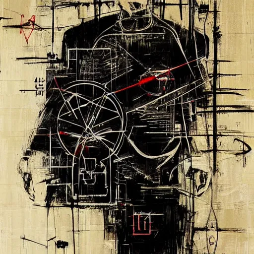 Image similar to graphic design medical tech style symbols , by guy denning,ashley wood,michael black,no blur no dof