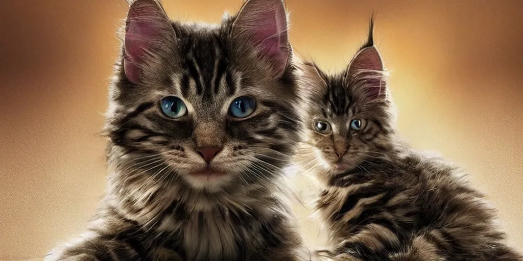 Image similar to a 3 d rendered movie still a robot resembling a maine coon kitten has become a cat scanner. a cat scan. science fiction blockbuster movie from the future, imax 7 0 mm. the mandalorian ( american space western television series )