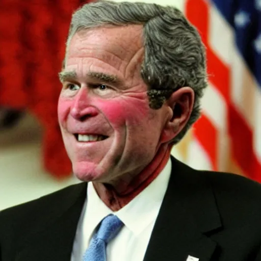 Image similar to george bush wearing tinfoil ski mask