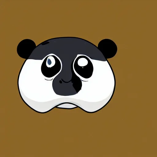 Prompt: a slug with a panda face in cartoon style