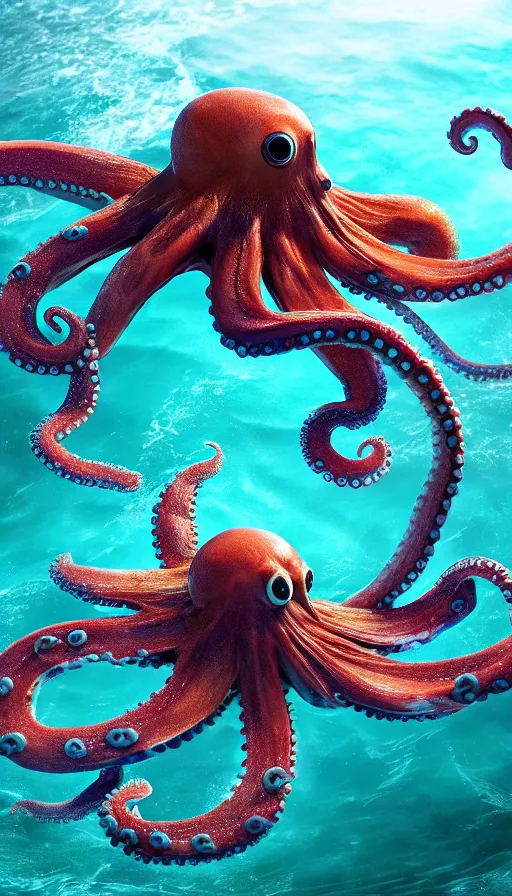 Prompt: Photo of a octopus in the ocean centered-photograph film still, dynamic action pose, National Geographic, insane detail, intricate, highly detailed, Zeiss Lens, DSLR photography, smooth, sharp focus, Unreal Engine 5, Octane Render, 35mm lens Redshift, depth of field 8K