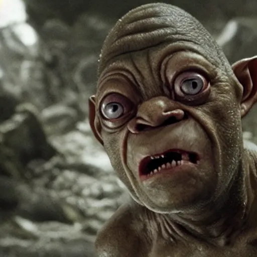 Image similar to Laurence fishburne as gollum