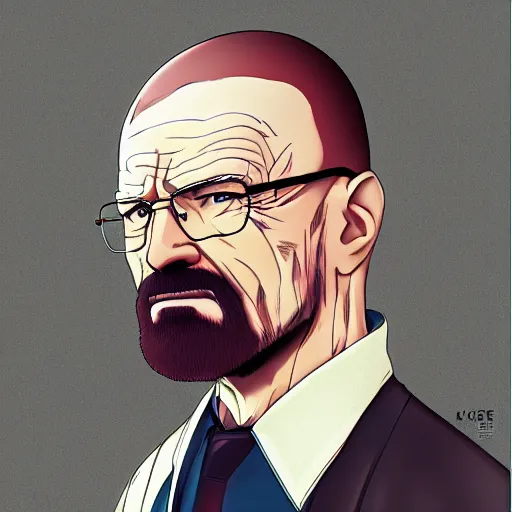 Prompt: walter white, anime key visual, artstation, kuvshinov ilya