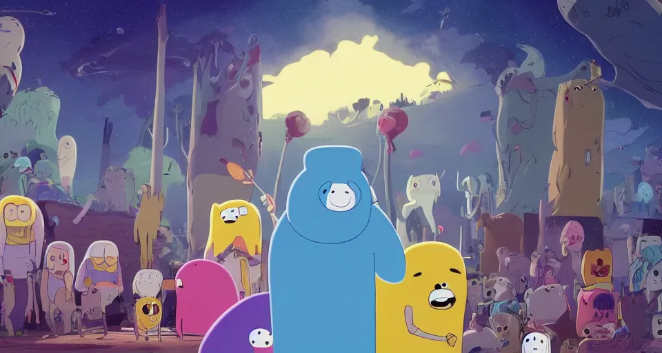 Prompt: film still of the Adventure Time movie directed by Denis Villeneuve