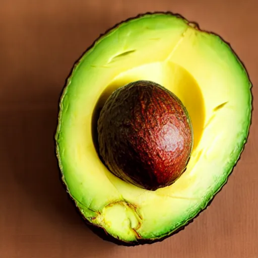 Image similar to an avocado with the face of nathan fillion, professional food photography