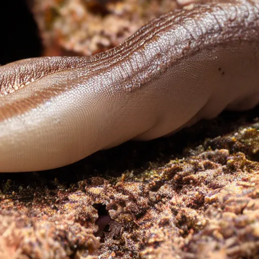 Image similar to photo of a slug biting a person's arm off