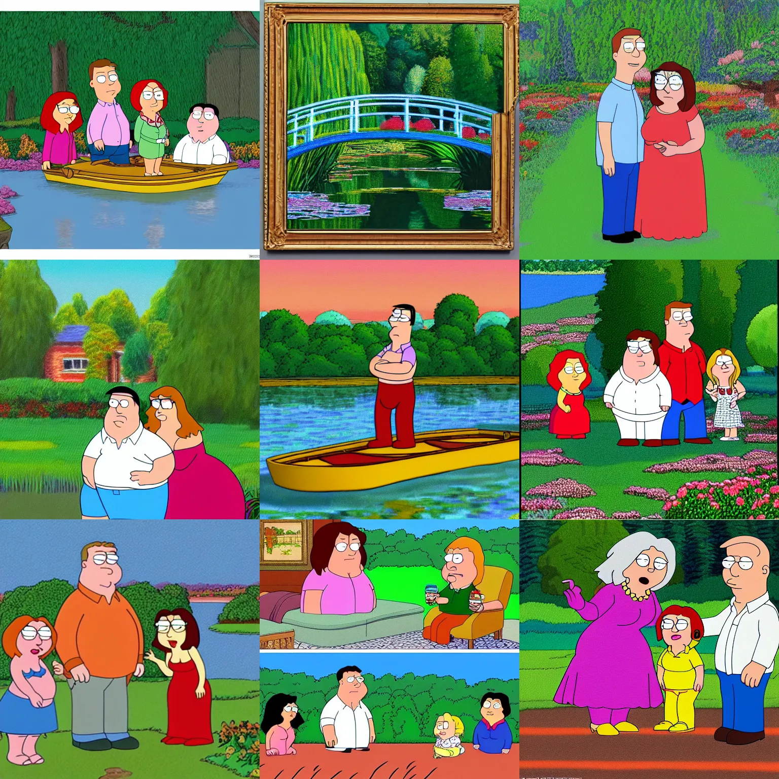 Prompt: family guy in the style of monet