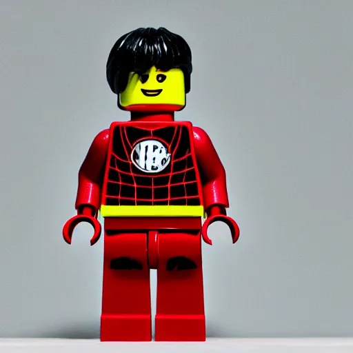 Image similar to billie eilish as a highly detailed lego figure