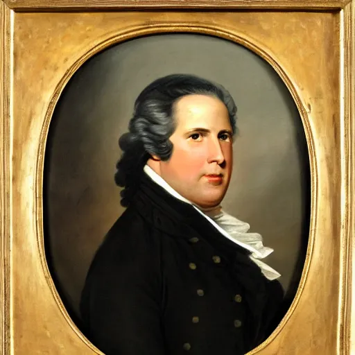 Image similar to 1 8 th century colonial - era oil painting of chevy chase, by george romney, by mather brown, by thomas gainsborough