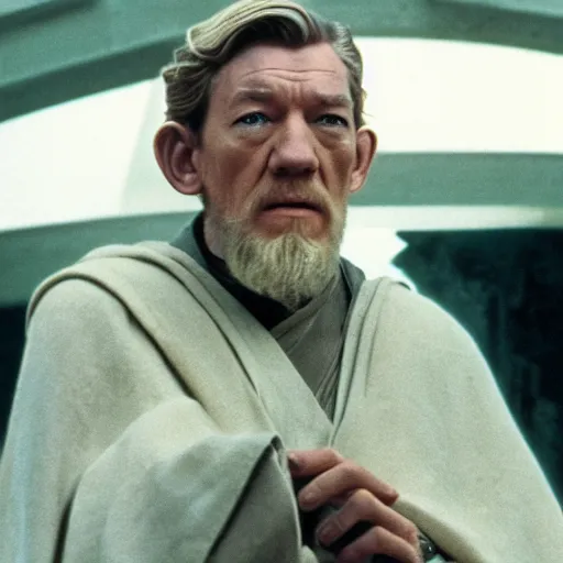 Image similar to Young Ian McKellen as Obi-Wan Kenobi, 4k, UHD