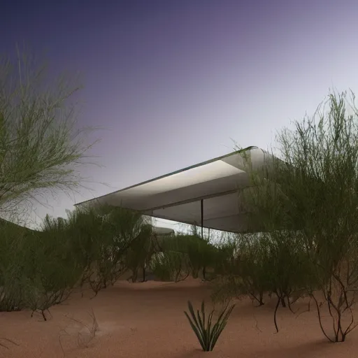 Image similar to biophilia architecture in the desert