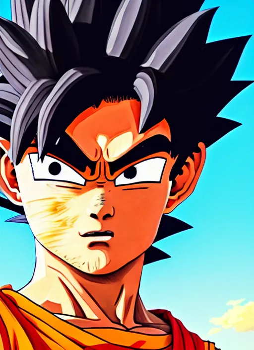 highly detailed portrait of son goku in gta v, stephen | Stable ...