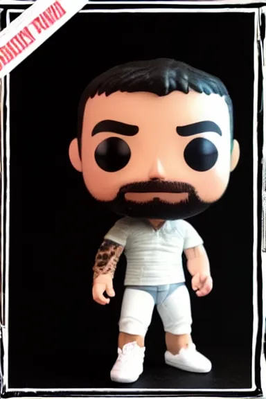 Image similar to “ very very intricate photorealistic photo of a hasan piker funko pop on a white background, award - winning details ”