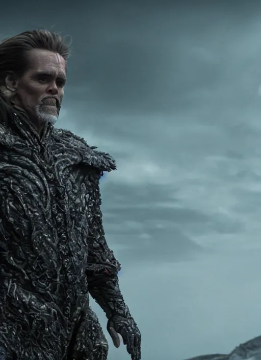 Image similar to jim carrey in elden ring universe, full body, studio lights, 8 k hd.