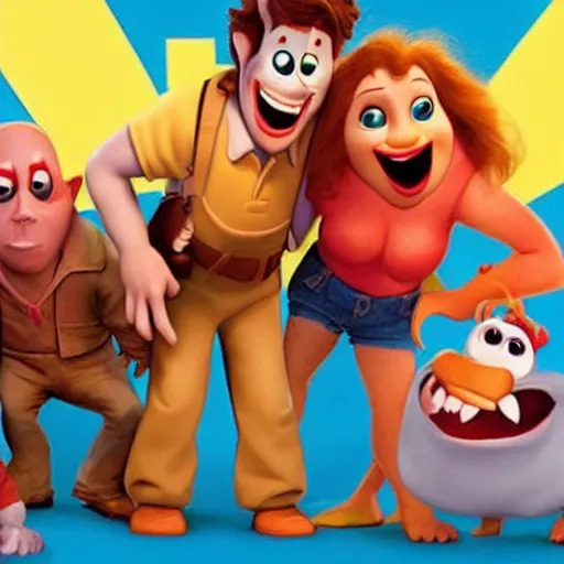 Image similar to the cast of It's Always Sunny In Philadelphia (2005), Disney Pixar film