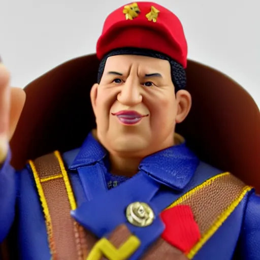 Image similar to hugo chavez action figure. realistic. photo. photorealistic. detailed. high quality. high resolution. lossless quality. lossless. 8 k. hdr. 4 k. 8 k resolution. 1 6 k resolution