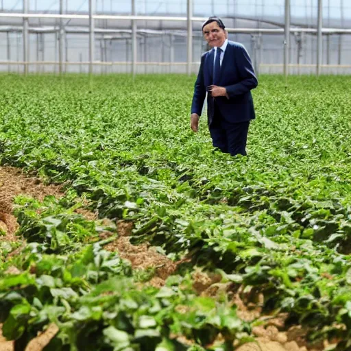 Image similar to Mario Draghi becomes a mais farmer