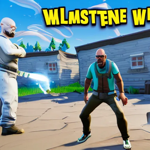 Image similar to Walter White in Fortnite gameplay screenshot