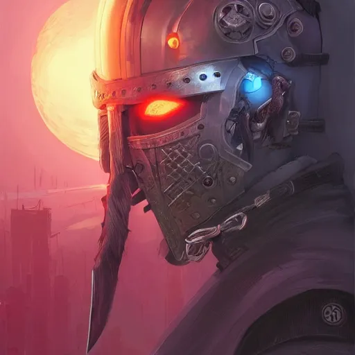 Image similar to cyberpunk viking helmet mask warrior goddess robot ninja fantasy, art gta 5 cover, official fanart behance hd artstation by jesper ejsing, by rhads, makoto shinkai and lois van baarle, ilya kuvshinov, ossdraws