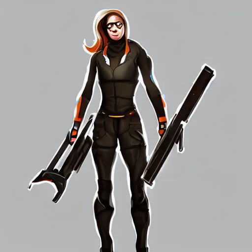 Prompt: gordon freeman as a woman, hd shot, concept art, artstation