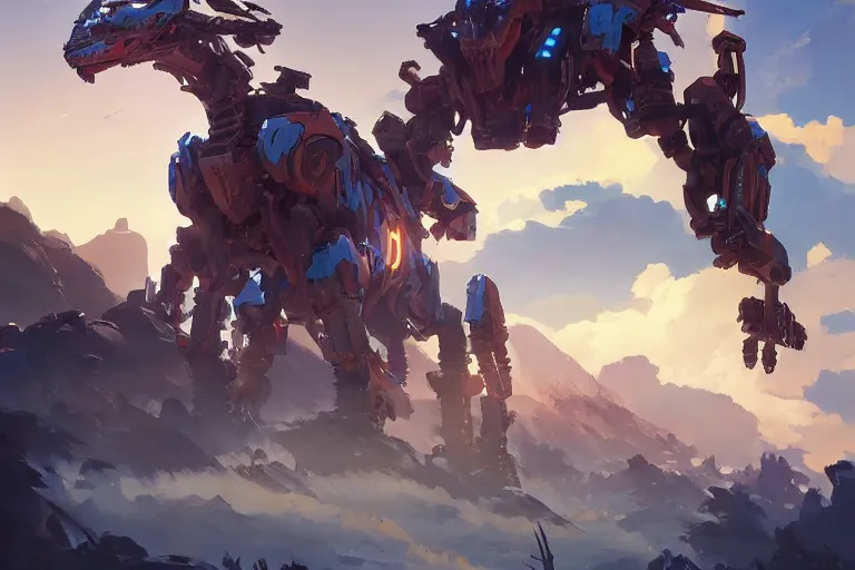 Image similar to sawtooth machine mecha animal beast robot of horizon forbidden west horizon zero dawn bioluminiscence, behance hd by jesper ejsing, by rhads, makoto shinkai and lois van baarle, ilya kuvshinov, rossdraws global illumination