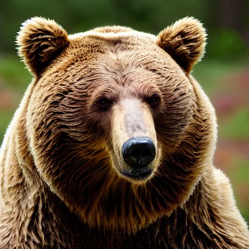 Prompt: a brown bear headshot