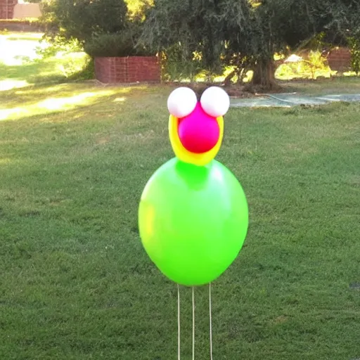 Image similar to emu made of balloons