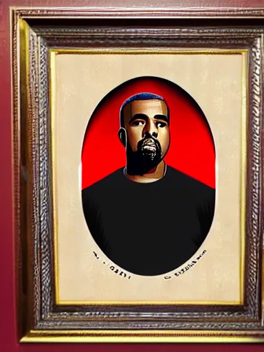 Image similar to president portrait of 46th united states president kanye west