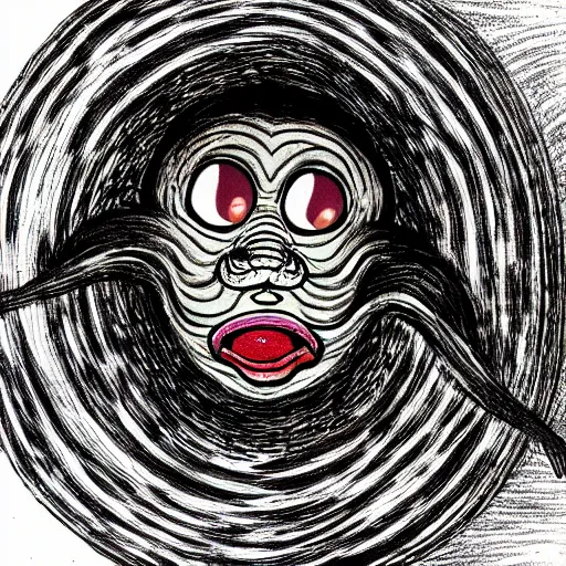 Prompt: a rat in a tortoise shell style of junji ito