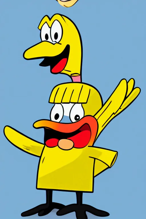 Prompt: donald spongebob duck, character concept