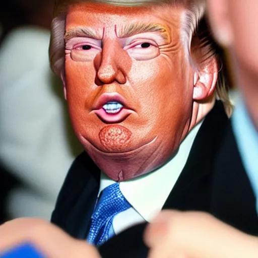 Prompt: donald trump after his rumoured plastic surgery