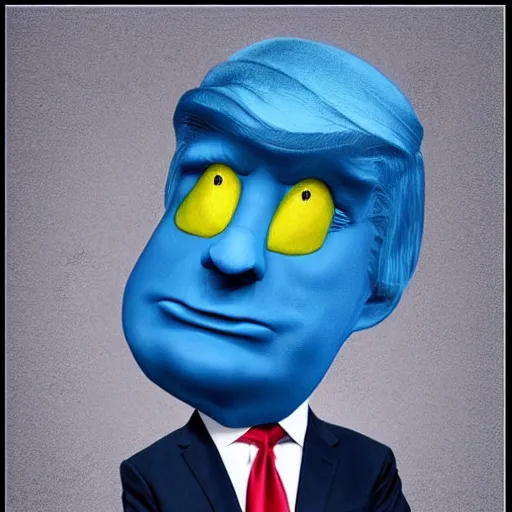 Prompt: donald trump as a smurf