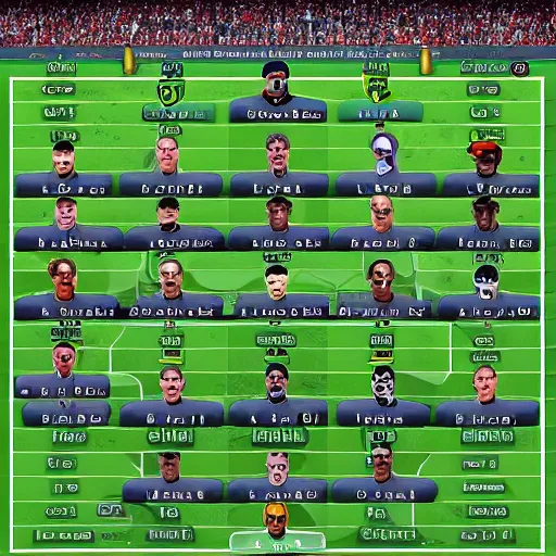 Image similar to fantasy football teams being organized into divisions