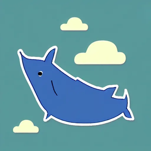 Image similar to Telegram sticker of a blue whale