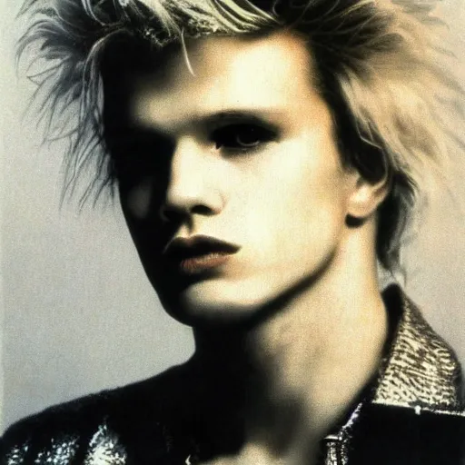 Prompt: young billy idol by andy warhol, hd, detailed, 4 k, award winning
