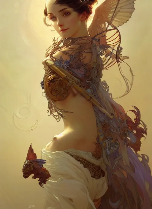 Image similar to cute anthropomorphic, fantasy, intricate, elegant, highly detailed, digital painting, artstation, concept art, wallpaper, smooth, sharp focus, illustration, art by artgerm and greg rutkowski and alphonse mucha