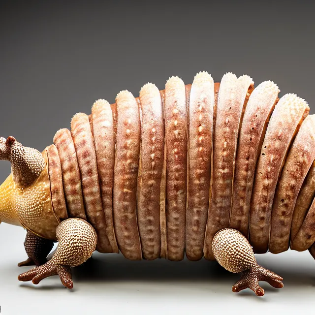 Prompt: combination of an armadillo and a cocktail sausage, highly detailed, 8 k, smooth, cartoon