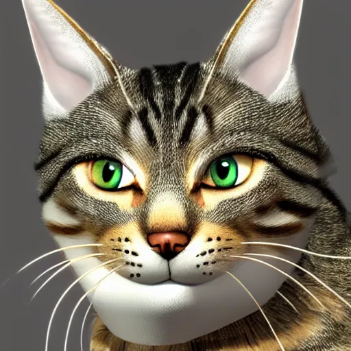 Image similar to tabby cat, unreal engine