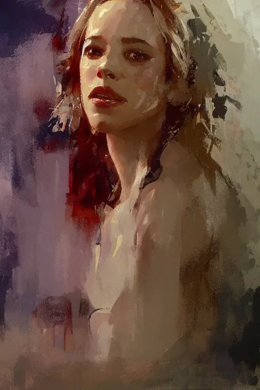 Prompt: A painting of Rachel McAdams, by Jeremy Mann