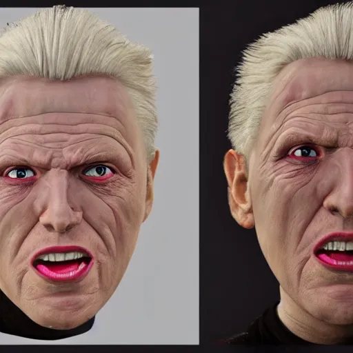 Prompt: hyperrealistic mixed media high resolution painting of Gary Busey Emperor Palpatine, stunning 3d render inspired art by Jamie Salmon and WForrest and Greg Rutkowski, perfect facial symmetry, dim volumetric lighting, 8k octane beautifully detailed render, full body shot, post-processing, extremely hyper-detailed, intricate, epic composition, highly detailed attributes, highly detailed atmosphere, cinematic lighting, masterpiece, trending on artstation, very very detailed, masterpiece, stunning, flawless completion, lifelike texture, perfection,