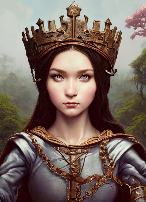 Prompt: highly detailed closeup portrait of a fairytale medieval princess, unreal engine, greg rutkowski, ilya kuvshinov, ross draws, hyung tae and frank frazetta, tom bagshaw, tom whalen, nicoletta ceccoli, mark ryden, lostfish, earl norem, global illumination, god rays, detailed and intricate environment