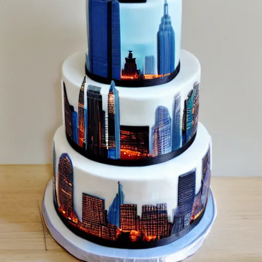 Prompt: new york as a cake