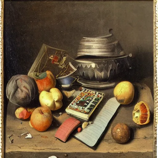 Prompt: German Still Life, 1625, Gaming Gear