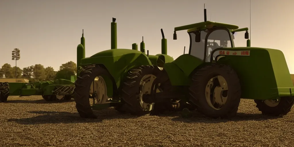Image similar to a cute little tractor pulling a huge military tank, highly detailed, photorealistic portrait, bright studio setting, studio lighting, crisp quality and light reflections, unreal engine 5 quality render