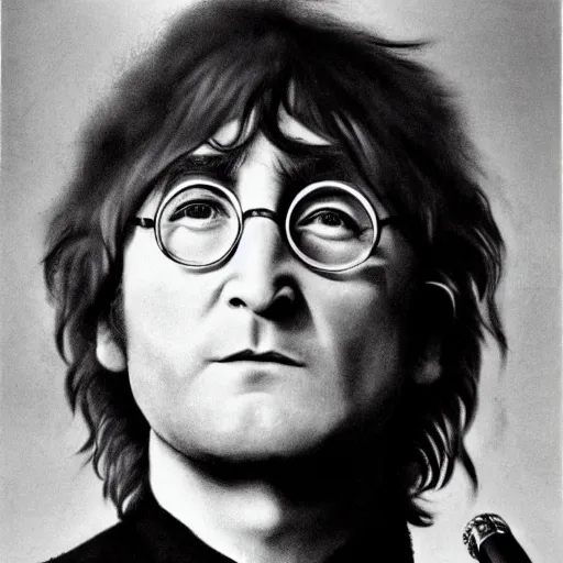 Image similar to John Lennon in a punk band, HD, high resolution, hyper realistic, 4k, intricate detail