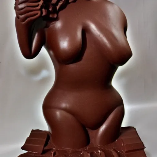 Image similar to chocolate sculpture of angelina julie