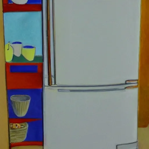 Prompt: kenmore refrigerator painted by matisse
