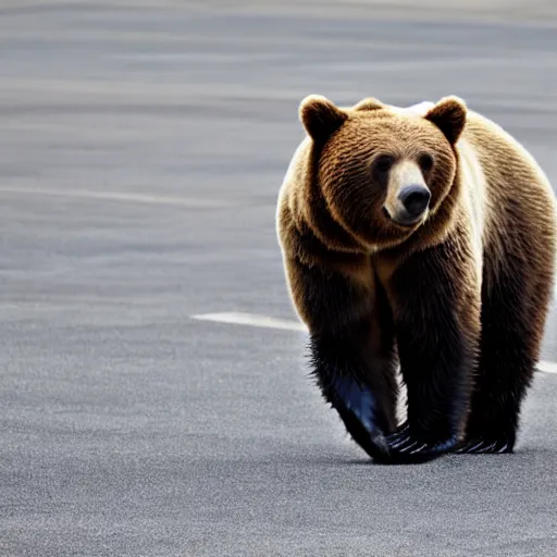 Image similar to a bear on a runway